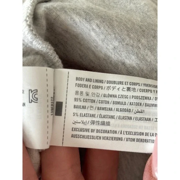 Abercrombie & Fitch Heather Grey Short Sleeve Cotton Blend Crew Neck Bodysuit - Picture 8 of 8